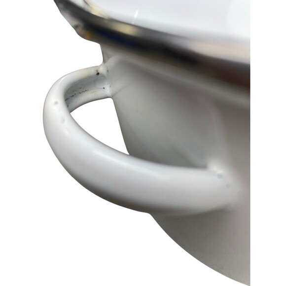 Vintage GMI Enamelware 3 Piece Pot Set w/Lids - Fruit Design - Great Condition - Picture 5 of 16